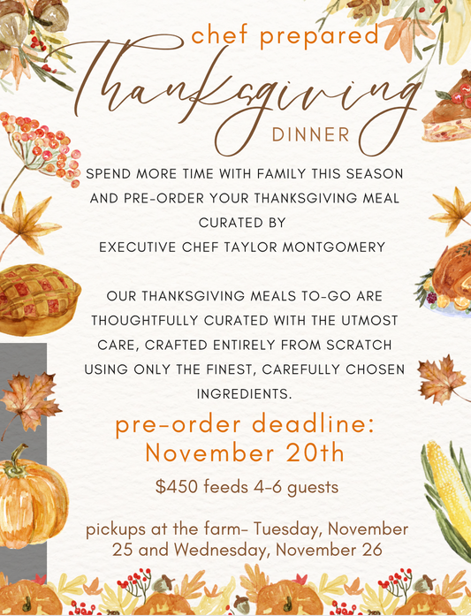 Thanksgiving Chef's pre-order meals 2025