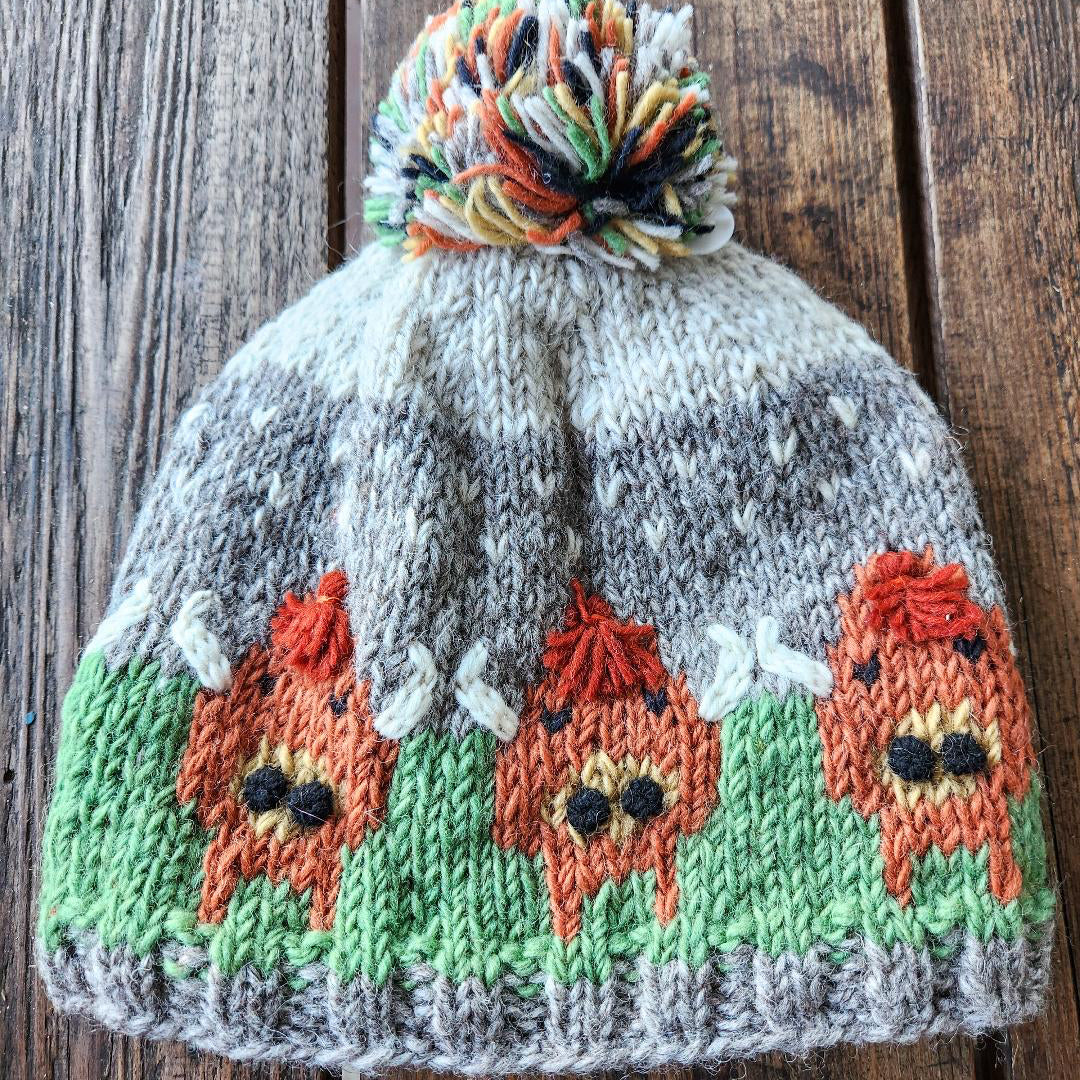 Highland cow beanie-adult