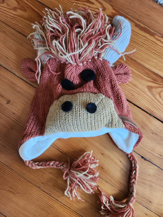 Highland cow hat- child size