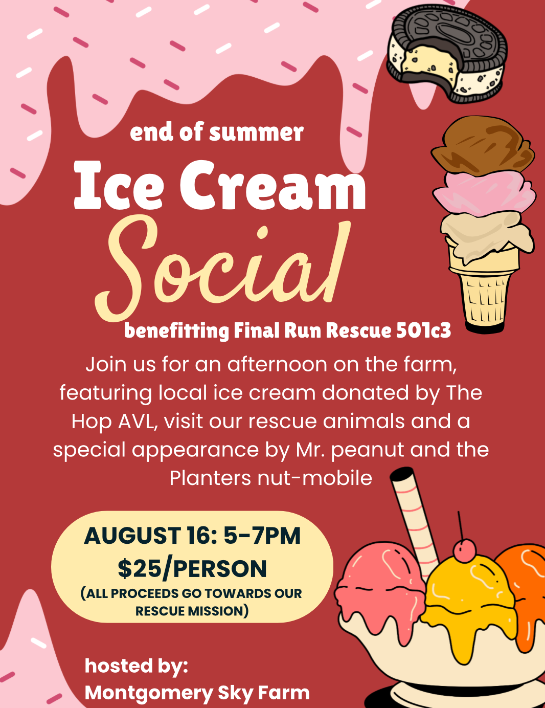 Ice Cream Social benefitting Final Run Rescue