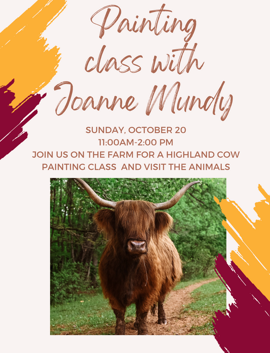 Highland cow painting class