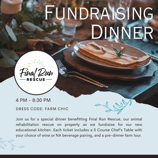 Fundraising Dinner for Final Run Rescue | Animal Rehabilitation Rescue | Friday, October 16, 2026