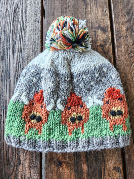 Highland cow beanie-adult