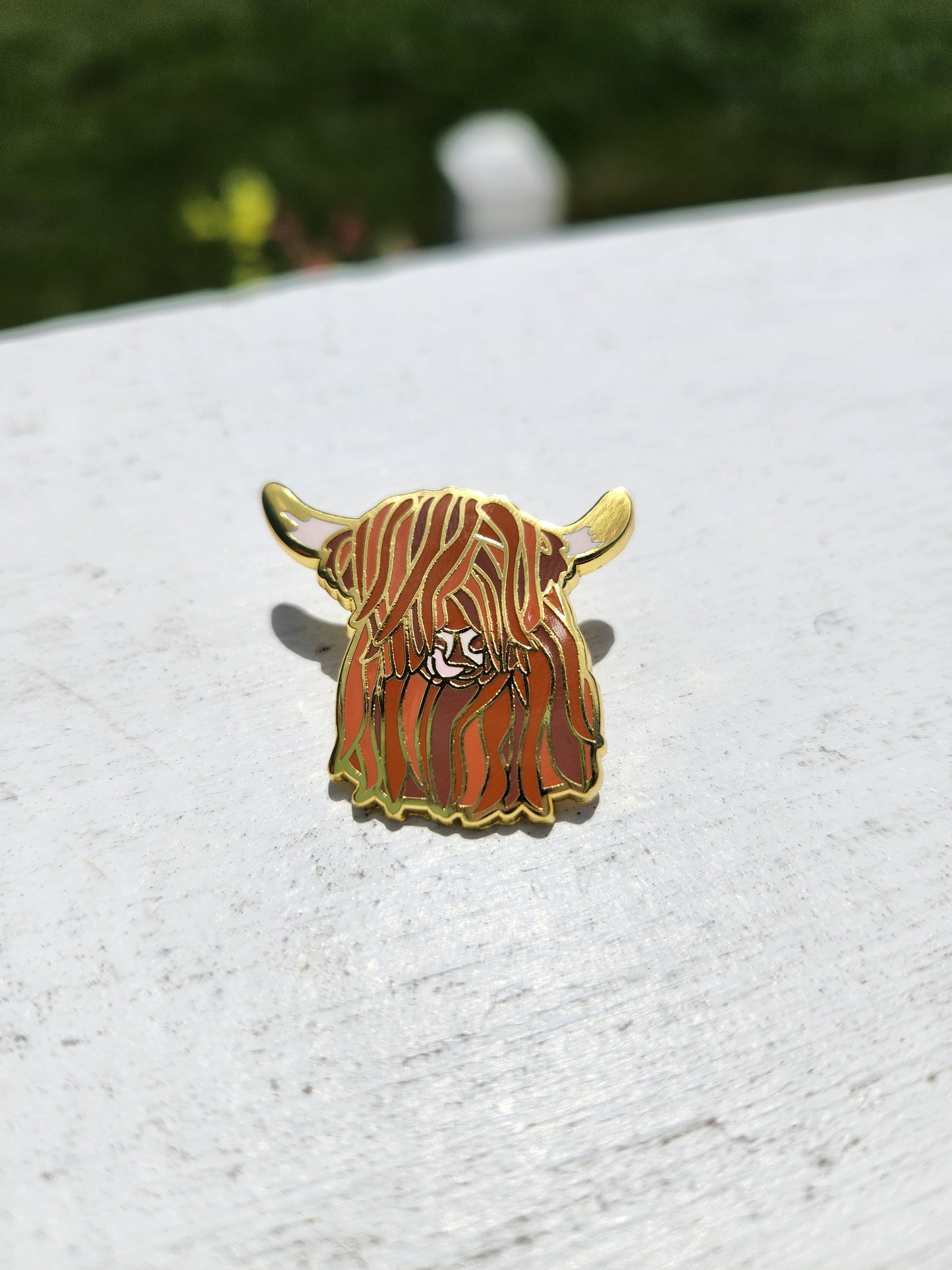 Highland cow pin